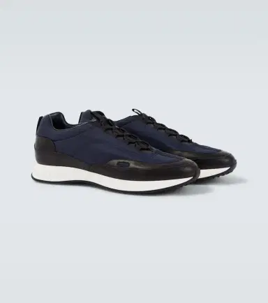 John Lobb Leather-trimmed slip-on sneakers | Thumbnail 5 John Lobb Leather-trimmed slip-on sneakers | Thumbnail 5