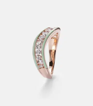 Kamyen 18kt rose gold and enamel ring with diamonds | Thumbnail 2 Kamyen 18kt rose gold and enamel ring with diamonds | Thumbnail 2