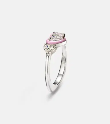 Kamyen 18kt white gold and enamel ring with diamonds | Thumbnail 2 Kamyen 18kt white gold and enamel ring with diamonds | Thumbnail 2