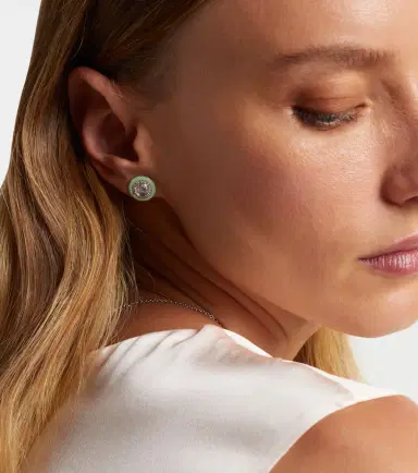 Kamyen 18kt white gold earrings with diamonds and enamel | Thumbnail 3 Kamyen 18kt white gold earrings with diamonds and enamel | Thumbnail 3