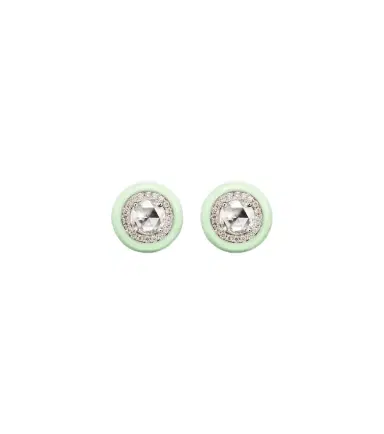 Kamyen 18kt white gold earrings with diamonds and enamel | Thumbnail 1 Kamyen 18kt white gold earrings with diamonds and enamel | Thumbnail 1