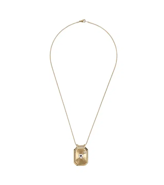Marie Lichtenberg Caur Percé 18kt yellow and white gold necklace with diamond