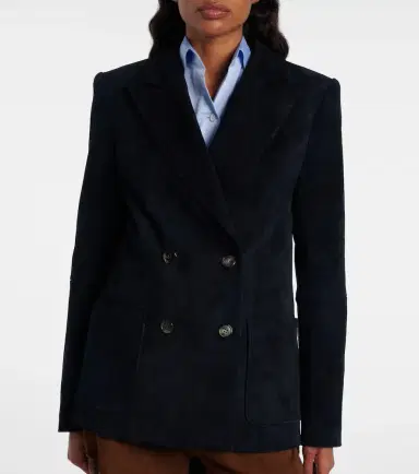STOULS Suede double-breasted blazer | Thumbnail 4 STOULS Suede double-breasted blazer | Thumbnail 4
