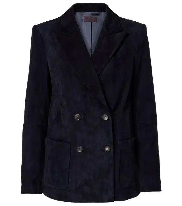 Stouls Suede double-breasted blazer