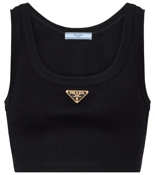 Logo cotton crop top
