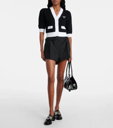 Prada Cropped cotton cardigan | Thumbnail 2 Prada Cropped cotton cardigan | Thumbnail 2