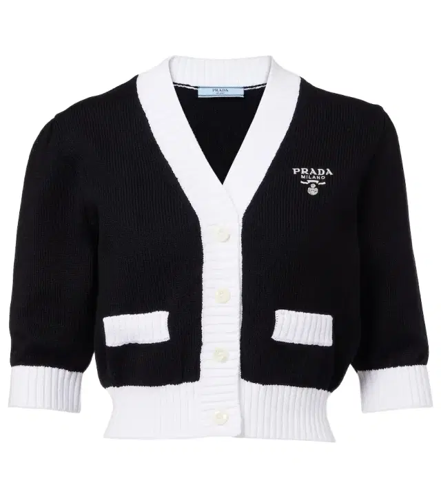 Cropped cotton cardigan