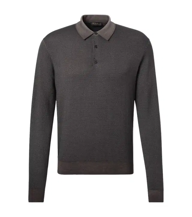 Loro Piana Jacaranda wool and silk polo shirt