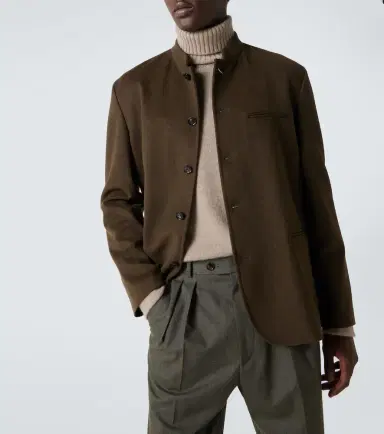 Loro Piana Cash Wish single-breasted wool jacket | Thumbnail 4