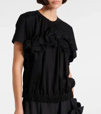 Noir Kei Ninomiya Ruffled cotton top | Thumbnail 6