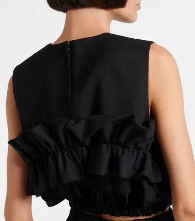 Noir Kei Ninomiya Ruffled wool top | Thumbnail 5