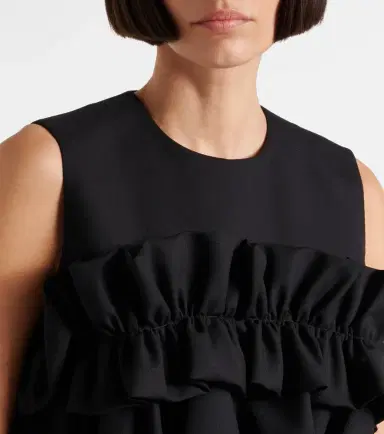 Noir Kei Ninomiya Ruffled wool top | Thumbnail 6