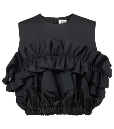 Noir Kei Ninomiya Ruffled wool top | Thumbnail 1