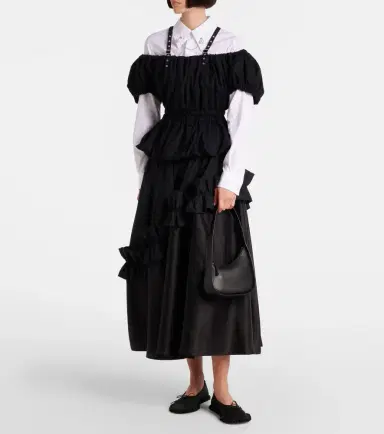 Noir Kei Ninomiya Peplum cotton poplin top | Thumbnail 3 Noir Kei Ninomiya Peplum cotton poplin top | Thumbnail 3