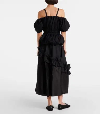 Noir Kei Ninomiya Peplum cotton poplin top | Thumbnail 4 Noir Kei Ninomiya Peplum cotton poplin top | Thumbnail 4