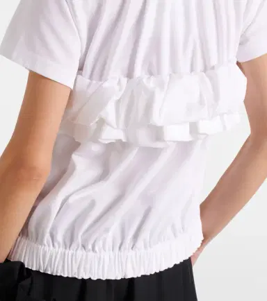 Noir Kei Ninomiya Ruffled cotton top | Thumbnail 3