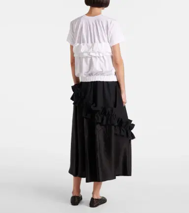 Noir Kei Ninomiya Ruffled cotton top | Thumbnail 4