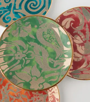 L'Objet x Fortuny set of 4 earthenware dessert plates | Thumbnail 3