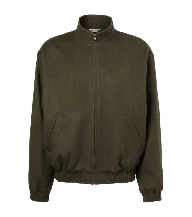 Camel hair flannel blouson jacket
