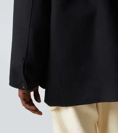 Auralee Leather-trimmed cashmere blouson jacket | Thumbnail 2 Auralee Leather-trimmed cashmere blouson jacket | Thumbnail 2