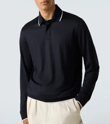 Loro Piana Waitaki virgin wool polo shirt | Thumbnail 4