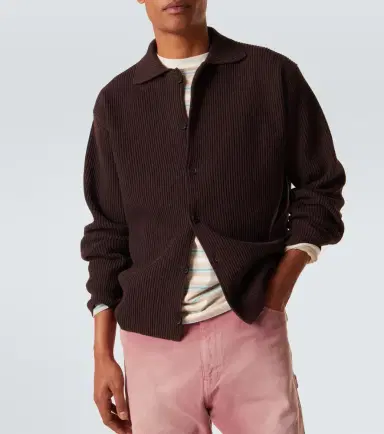 Auralee Ribbed-knit wool cardigan | Thumbnail 6