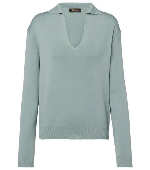 Loro Piana Silk and cotton polo sweater