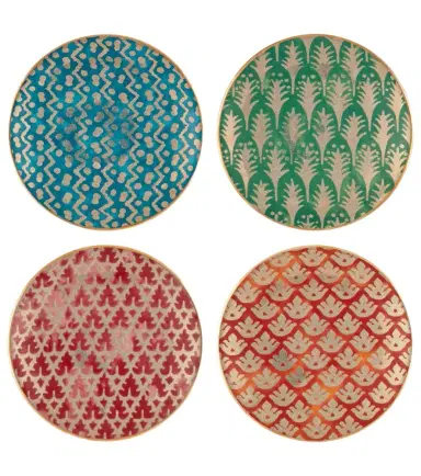 L'Objet x Fortuny set of 4 earthenware canapé plates | Thumbnail 1