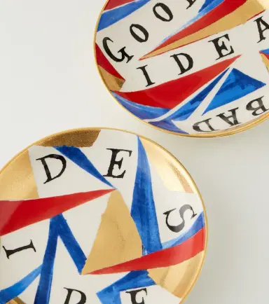 L'Objet x Ruan Hoffmann Good/Bad Idea porcelain plate | Thumbnail 3