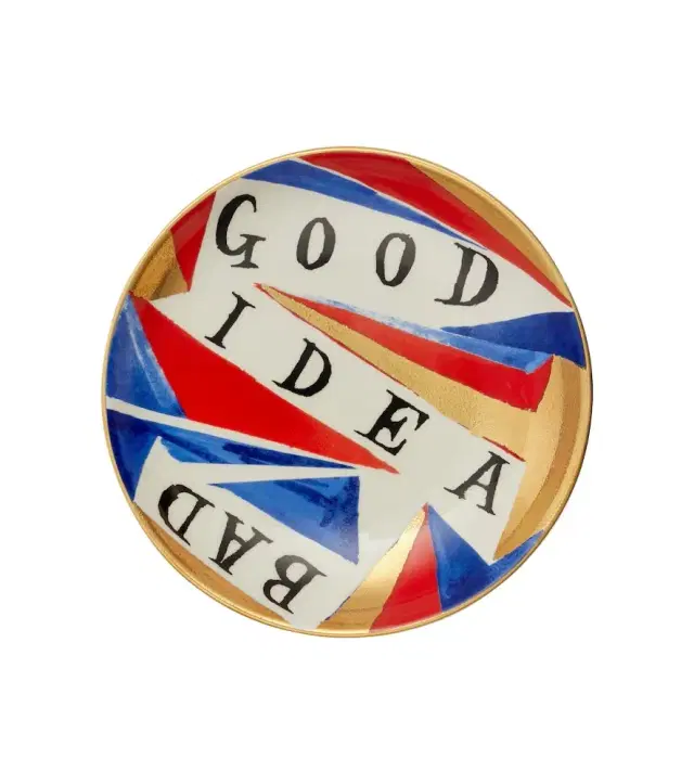 L'Objet x Ruan Hoffmann Good/Bad Idea porcelain plate