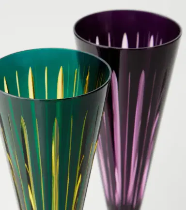 L'Objet Prism set of 4 champagne flutes | Thumbnail 3