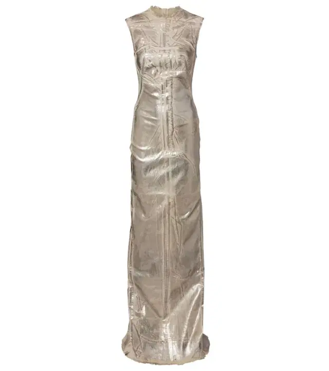 Rick Owens Coated denim maxi dress