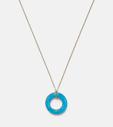 Mateo 14kt gold pendant necklace with turquoise | Thumbnail 2 Mateo 14kt gold pendant necklace with turquoise | Thumbnail 2