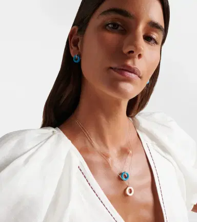 Mateo 14kt gold pendant necklace with turquoise | Thumbnail 6 Mateo 14kt gold pendant necklace with turquoise | Thumbnail 6