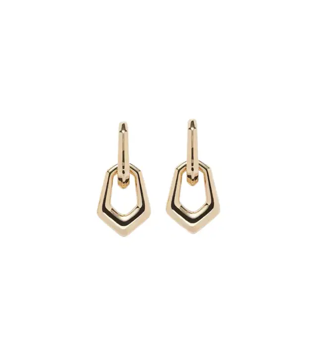 Carved 18kt gold earrings