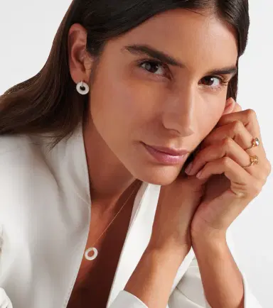 Mateo 14kt gold earrings with mother-of-pearl and diamonds | Thumbnail 4 Mateo 14kt gold earrings with mother-of-pearl and diamonds | Thumbnail 4