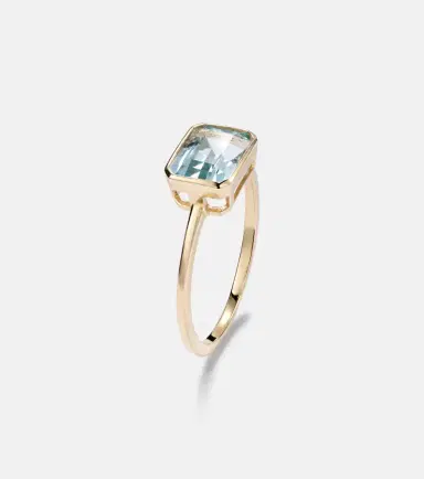 Mateo 14kt gold ring with blue topaz | Thumbnail 2