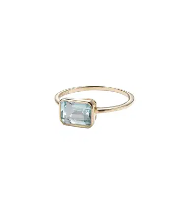 Mateo 14kt gold ring with blue topaz | Thumbnail 1