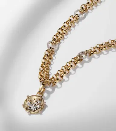 Foundrae Blossoms Baby Medium 18kt gold pendant necklace with diamonds | Thumbnail 7
