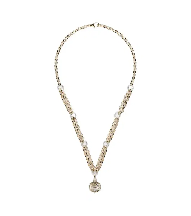 FoundRae Blossoms Baby Medium 18kt gold pendant necklace with diamonds