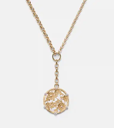 Foundrae 18kt gold pendant necklace with diamonds | Thumbnail 4