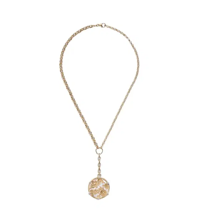 FoundRae 18kt gold pendant necklace with diamonds