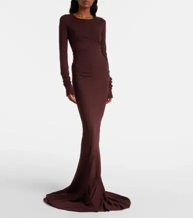 Rick Owens DRKSHDW Simple Edfu cotton jersey maxi dress | Thumbnail 2