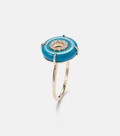 Mateo 14kt gold ring with turquoise and diamonds | Thumbnail 2 Mateo 14kt gold ring with turquoise and diamonds | Thumbnail 2