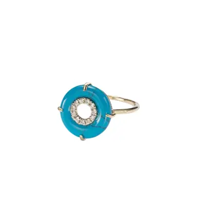 Mateo 14kt gold ring with turquoise and diamonds | Thumbnail 1 Mateo 14kt gold ring with turquoise and diamonds | Thumbnail 1