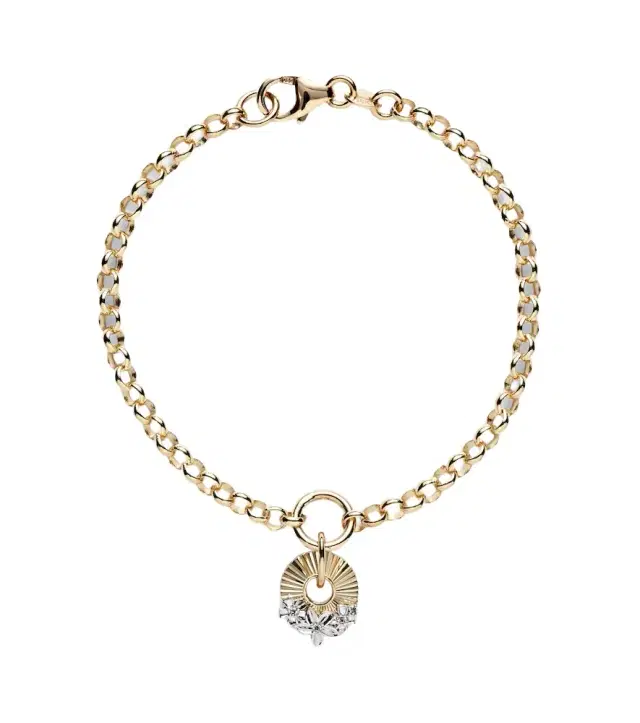 Resilience 18kt gold chain bracelet with diamonds