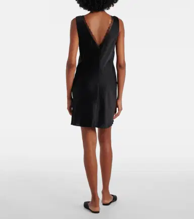Leset Barb lace-trimmed satin minidress | Thumbnail 3