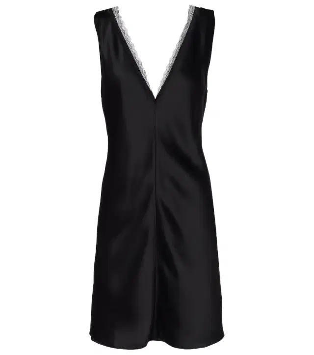 Leset Barb lace-trimmed satin minidress