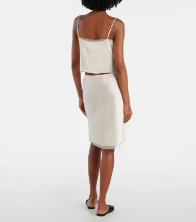 Leset Barb cropped lace satin camisole | Thumbnail 4