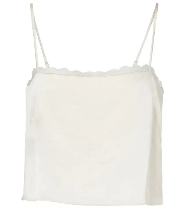 Leset Barb cropped lace satin camisole